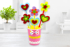 Un joli bouquet de fleurs pour Maman - Stickers en Feutrine – 10doigts.fr