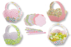 Set de 6 paniers fleuris - Paniers de Pâques – 10doigts.fr