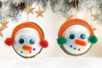 Suspension Sapin Noel Bonhomme de neige - Activités manuelles bricolages de Noël – 10doigts.fr