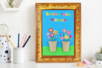 Tableau fleuri pour la fête des mères - Pots en carton – 10doigts.fr