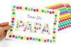 Tableau gommettes - Bonne fête papa - Gommettes formes assorties – 10doigts.fr