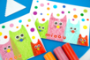 technique peinture raclette facile enfant chat - Activités manuelles animaux – 10doigts.fr