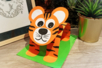 Tigre 3D en papier - Papiers colorés – 10doigts.fr