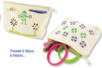 Trousse à bijoux, à trésors... en coton avec fermeture zippée 19 x 13.5 cm - Activités manuelles fête des mères – 10doigts.fr