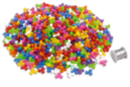 Perles tripodes + fil élastique - Perles enfant - 10doigts.fr