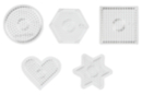 Plaques pour perles fusibles, 8 cm - 5 pièces - Perles à repasser 5 mm - 10doigts.fr