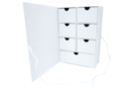 Coffret en carton blanc avec tiroirs - Boîtes en carton - 10doigts.fr