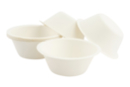 Bols blancs en fibre végétale - 8 pièces - Vaisselle jetable et réutilisable - 10doigts.fr