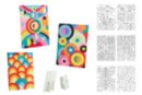Tableaux carte sable Art Abstrait - 6 pièces - Sables colorés - 10doigts.fr