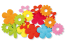 Fleurs en tissu - 16 pièces - Fleurs et feuilles décoratives - 10doigts.fr