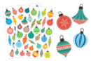 Gommettes Boules de Noël - 72 pcs - Gommettes Noël - 10doigts.fr