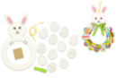 Couronne de Pâques en carte - Kits créatifs Pâques - 10doigts.fr