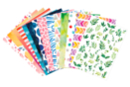 Papier à motifs "Aquarelle", format A4 - 14 feuilles  - Papiers à motifs - 10doigts.fr
