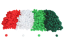 Mini pompons couleurs de Noël - 1000 pièces - Pompons - 10doigts.fr