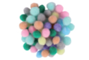 Mini-pompons couleurs pastel - 200 pièces - Pompons - 10doigts.fr