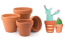 Pots en terre cuite - Taille au choix - Supports en céramique à décorer - 10doigts.fr