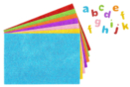 Stickers lettres en caoutchouc pailleté - 7 couleurs - Gommettes Alphabet, messages - 10doigts.fr