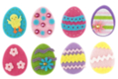 Stickers oeufs en feutrine - 24 pcs - Gommettes Pâques - 10doigts.fr