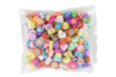 Perles animaux, fleurs et smiley- environ 200 perles - Perles Pâte polymère - 10doigts.fr