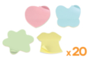 Blocs-notes, 4 formes assorties - 20 blocs-notes - Blocs notes 12340 - 10doigts.fr