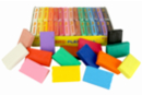 Pâtes à modeler 15 couleurs vives - 30 pains de 50 gr - Pâtes à modeler classiques 02805 - 10doigts.fr