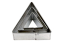 Emporte-pièces triangle - 3 tailles (largeur : 6 cm - 5 cm - 4 cm) - Emporte-pièces 01558 - 10doigts.fr