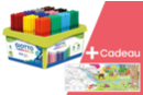 Feutres Giotto Turbo Color - Schoolpack 144 feutres + 1 fresque offerte - Feutres pointes moyennes 33160 - 10doigts.fr