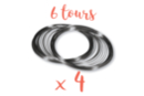 Fil mémoire 6 tours Ø 6 cm - Lot de 4  - Bracelets 12997 - 10doigts.fr