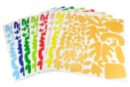 Formes abstraites en carte forte colorée - 928 formes - Formes en carte forte - 10doigts.fr
