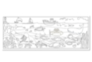 Fresque géante à colorier : La mer - Supports de Coloriages 19400 - 10doigts.fr
