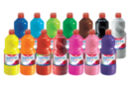 Gouache GIOTTO 1 litre - Set des 14 flacons assorties  - Peinture gouache liquide 40106 - 10doigts.fr
