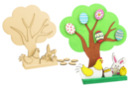 Scénette arbre de Pâques - Supports Pâques - 10doigts.fr