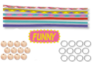 Kit 12 porte-clés bonhomme en paracorde "FUNNY " - Paracorde 16863 - 10doigts.fr