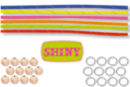Kit 12 porte-clés bonhomme en paracorde "SHINY " - Paracorde 16864 - 10doigts.fr