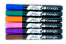 Marqueurs peinture opaque - 6 couleurs complémentaires (marron, violet, bleu foncé rose, orange, vert foncé) - Marqueur peinture - 10doigts.fr