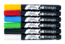 Marqueurs peinture opaque - 6 couleurs classiques (bleu clair, vert clair, jaune, rouge, blanc, noir) - Marqueur peinture - 10doigts.fr