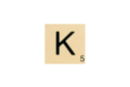 Maxi lettre de scrabble K - Lettres en bois 41110 - 10doigts.fr