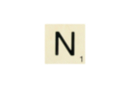 Maxi lettre de scrabble N - Lettres en bois 41113 - 10doigts.fr