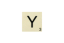 Maxi lettre de scrabble Y - Lettres en bois 41124 - 10doigts.fr