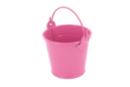 Mini seau en métal rose - Supports en Métal 11745 - 10doigts.fr