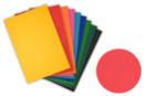Papier coloré 220 gr ,10 couleurs assorties - 50 x 70  cm - 30 feuilles - Ramettes de papiers 03163 - 10doigts.fr