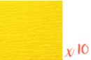 Papier crépon jaune 2 m x 50 cm - Lot de 10 feuilles - Papier crépon 06037 - 10doigts.fr
