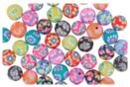 Perles rondes Millefiori - 50 perles - Bijoux Shamballas 14465 - 10doigts.fr