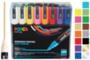 Pochette de 16 marqueurs Posca pointes moyennes, couleurs vives assorties - Marqueur POSCA - 10doigts.fr