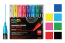 Marqueurs Posca PC1MC pointes très fines, coniques - 8 couleurs vives - Marqueur POSCA - 10doigts.fr
