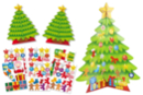 Sapin géant 3D + 98 gommettes - Kits créatifs de Noël - 10doigts.fr