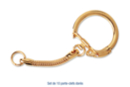 Porte-clés dorés - Lot de 10 - Porte-clés - 10doigts.fr
