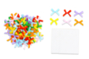 Nœuds ruban multicolores - Set de 100 - Noeuds et rubans - 10doigts.fr