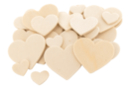 Coeurs en bois naturel - Set de 30 - Déco en bois brut - 10doigts.fr