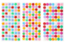 Boutons adhésifs formes assorties (ronds, étoiles, fleurs) - 300 pièces - Boutons - 10doigts.fr